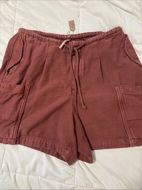Free People Rust Cargo Shorts